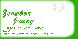 zsombor jeney business card